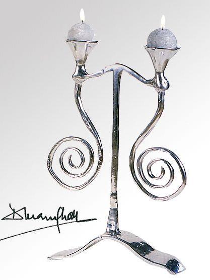 2-Arm Kerzenleuchter Two Spiral - G076